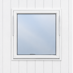 Toppsving vindu hvitmalt 3-lags glass