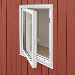 Sidesving vindu 3-lags glass hvitmalt venstre